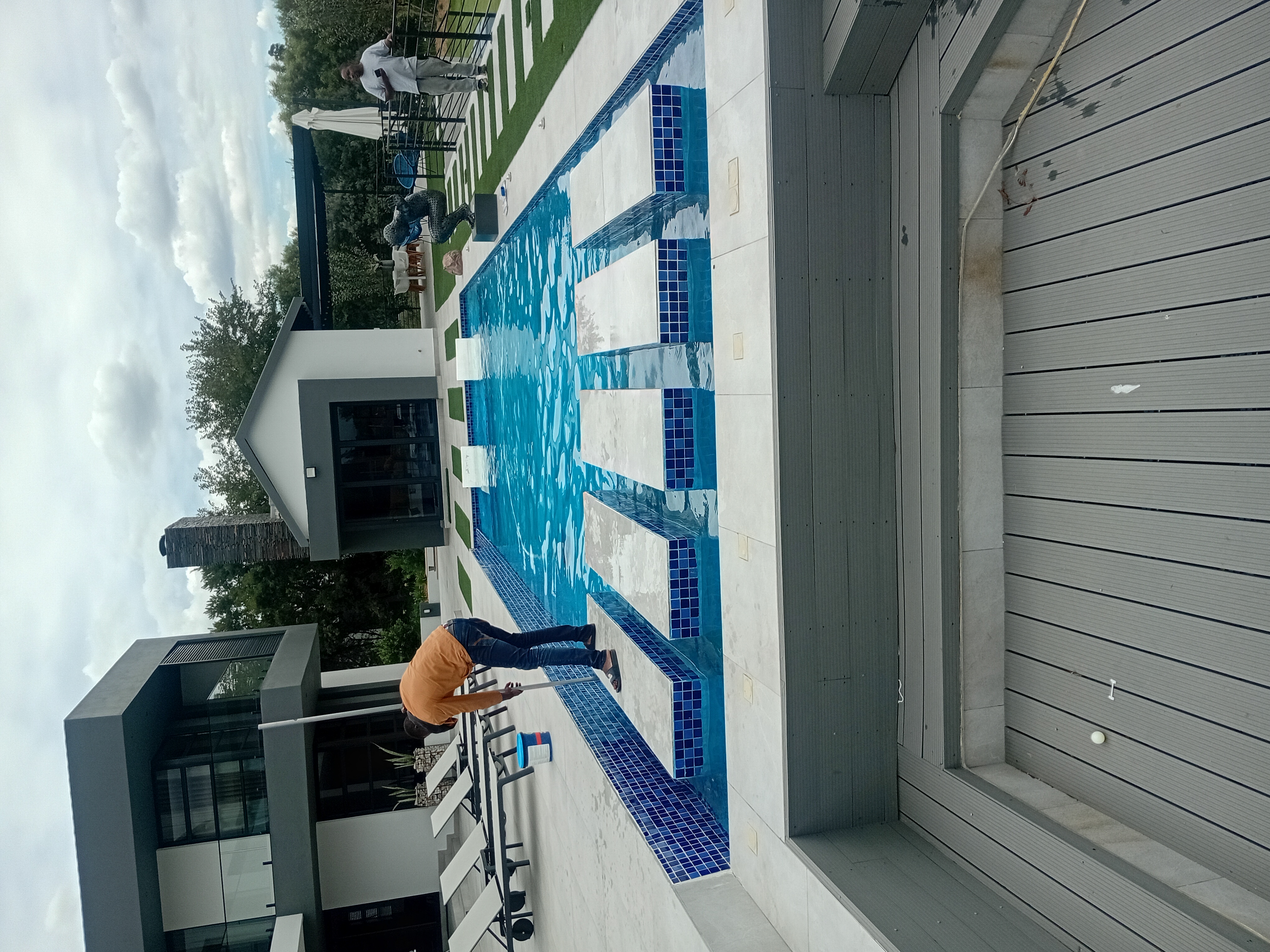 Pool excavation and shell layout